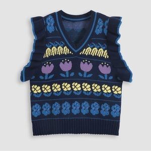 Cider Tulip Ruffle Sleeve Vest